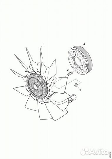 Вискомуфта вентилятора в сборе DC13 Scania 2017 г
