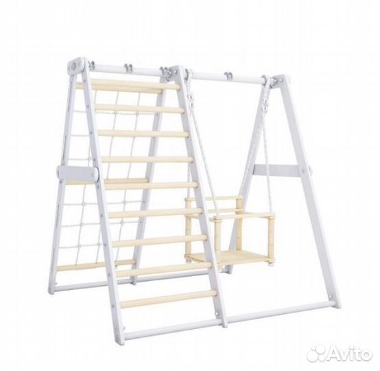 Детский спортивный комплекс из дерева с матом