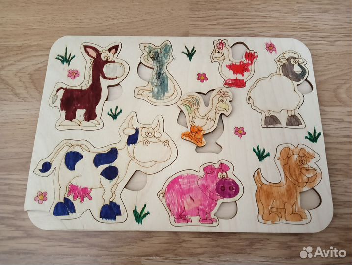 Деревянная мозайка для детей