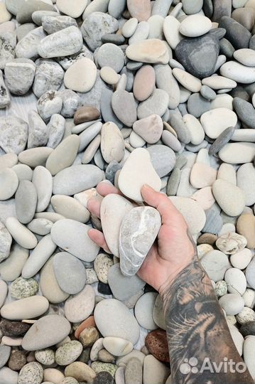 Морская галька, натуральный грунт