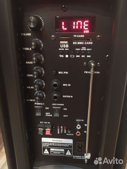 Колонки караоке Eltronic два микрофона гарантия