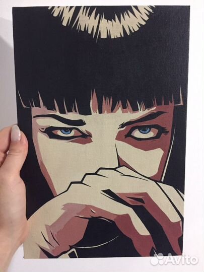 Картина акрилом «Криминальное чтиво»