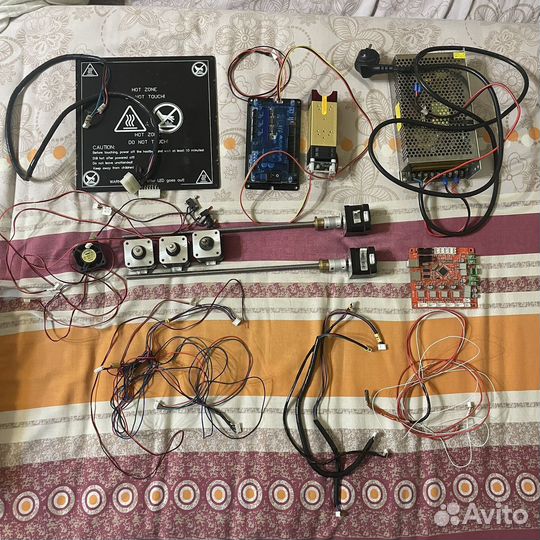 3D принтер Anycubic i3 mega S, лазер 40w, запчасти