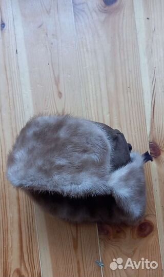 Шапка ушанка кожаная женская