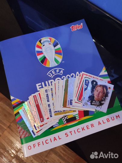 Наклейки topps euro 2024 (золото И АВТОГРАФ есть)