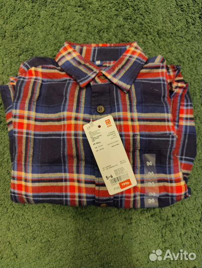Рубашка детская для мальчиков 115/125 uniqlo