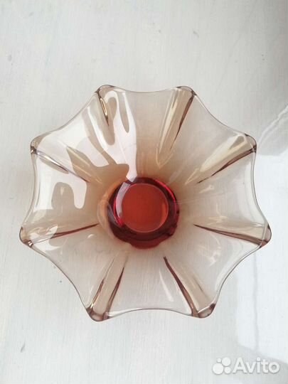 Ваза чешское стекло богемя