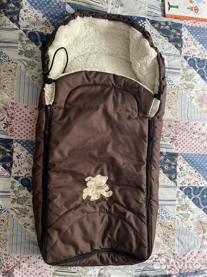 Конверт в коляску на овчине теплый