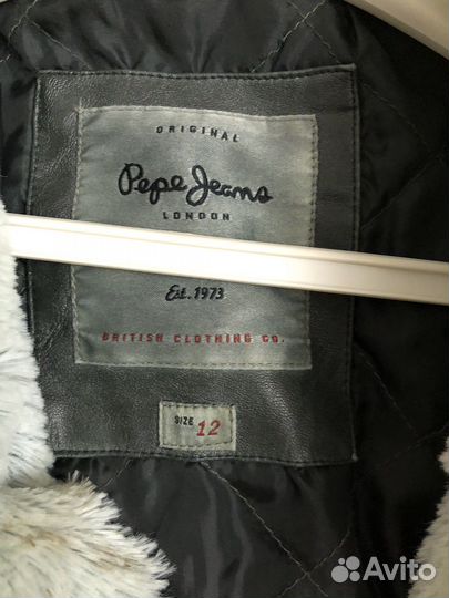 Pepe jeans куртка кожаная