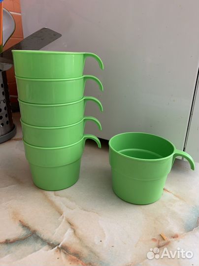 Кружка пластиковая 6 шт, 300 мл