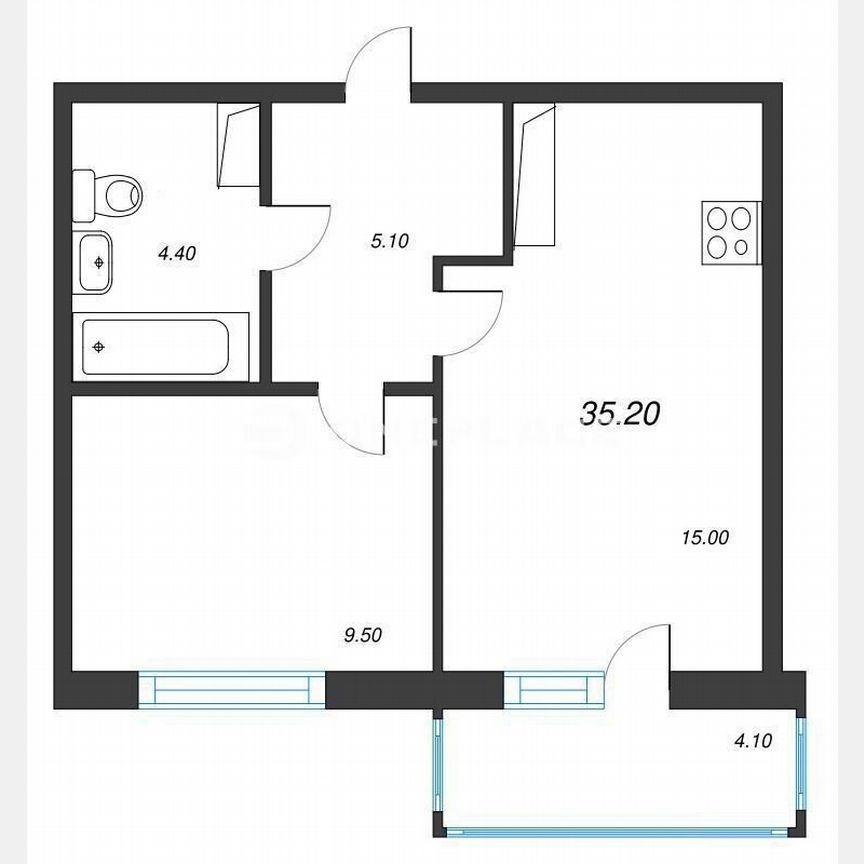 1-к. квартира, 35,2 м², 5/13 эт.