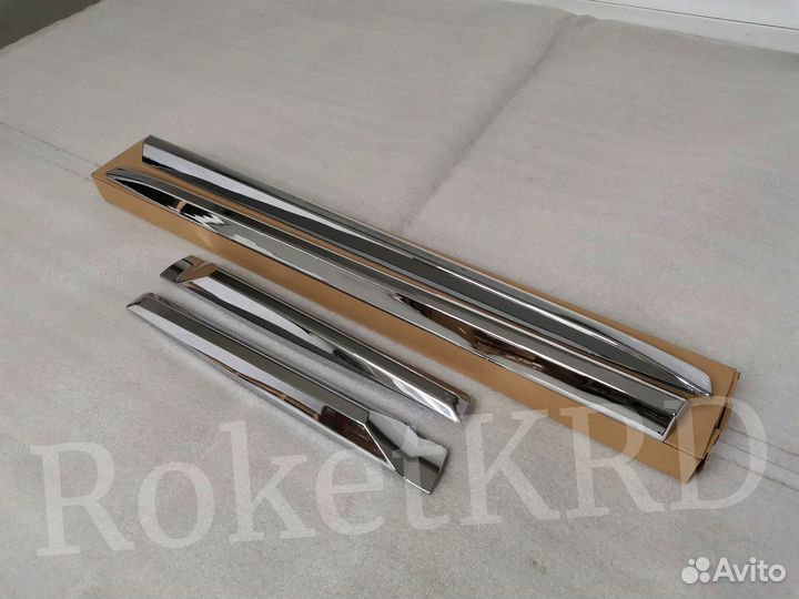 Молдинги дверей Land Cruiser Prado 150 Хром