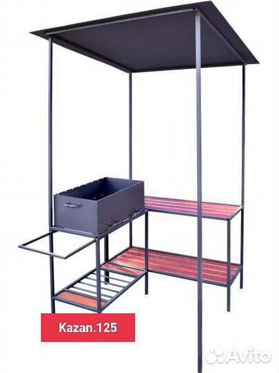 Мангал с крышей Мангальная зона