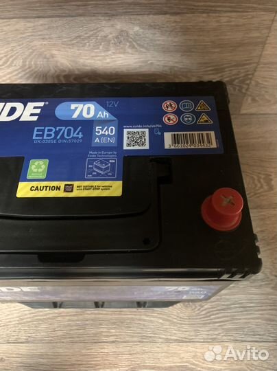 Аккумулятор Exide 12v, EB704