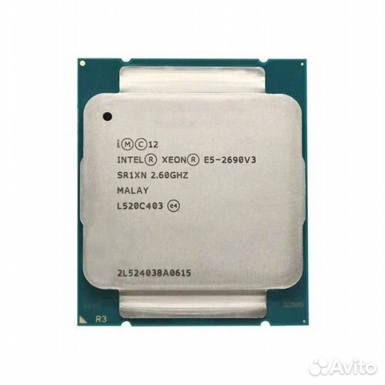 Процессор Intel Xeon E5-2690V3,12 ядер, 24 потока