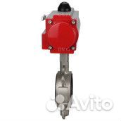 Затвор дисковый поворотный DN.ru WBV3131E-2W-Fb-H Ду100 Ру16, корпус - нержавеющая сталь 304, диск