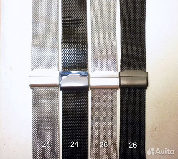 Браслеты для часов, миланское плет. 18,20,22,24,26