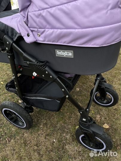 Коляска 2 в 1 babyton rocky purple