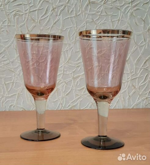Фужеры/бокалы марганцевое стекло СССР