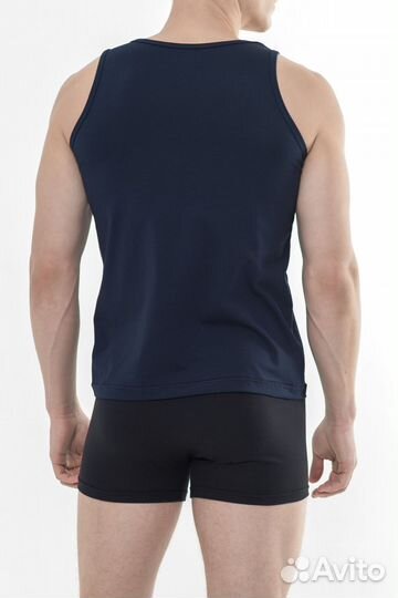 Майка мужская ммэ - синий. Оптом