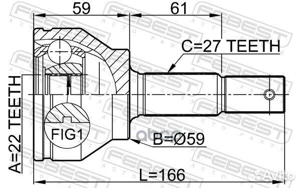 Шрус / nissan fuga Y50 2004.10-2009.11 JP / ш