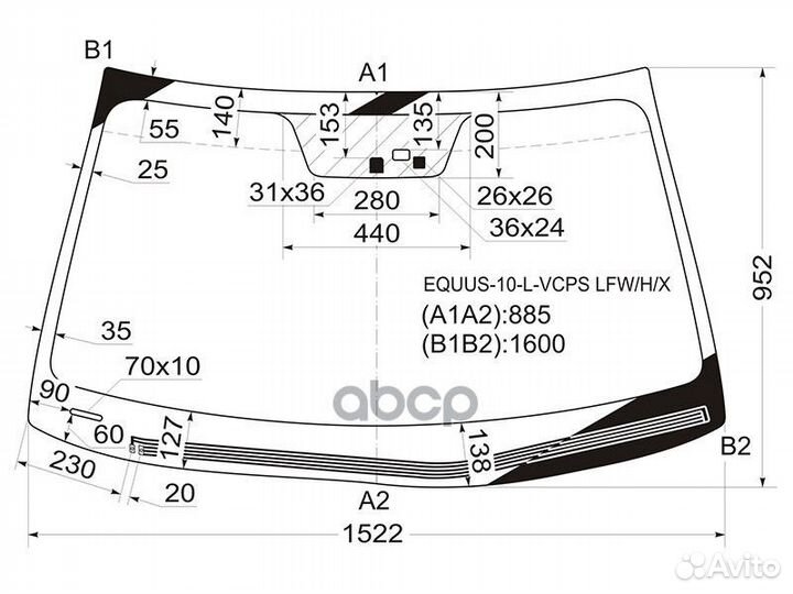 Стекло лобовое с обогревом щеток + дд hyundai E