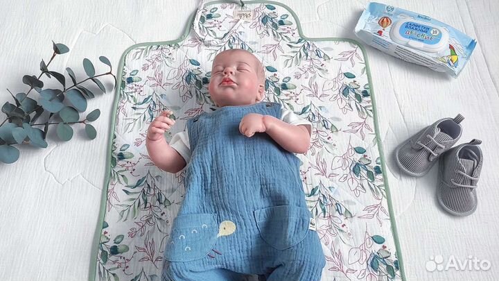 Муслиновый непромокаемый пеленальный коврик