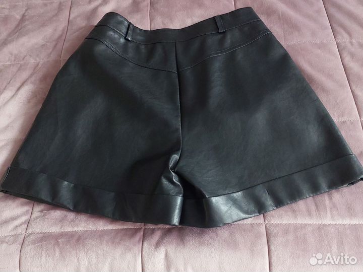Шорты женские кожаные