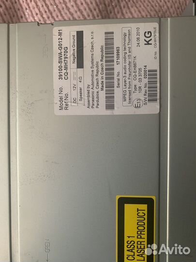 Магнитола honda crv