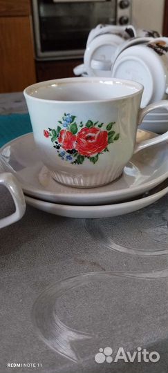 Чайные чашки с блюдцами СССР
