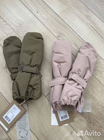 Варежки краги зимние wheat новые, р 6-8 лет