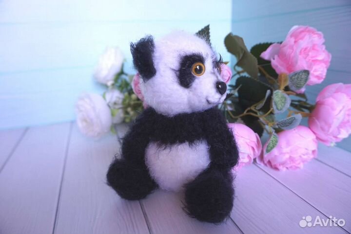 Вязаная игрушка. Панда