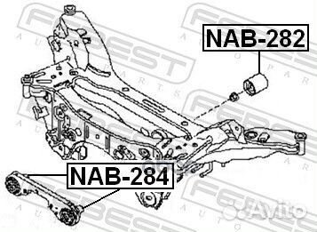 Сайлентблок дифференциал nissan qashqai 06- NAB