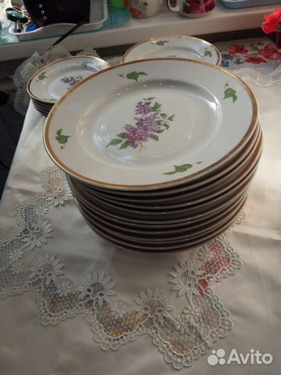 Тарелки сирень дулево