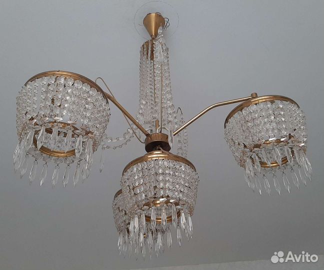 Люстра хрустальная Чехия СССР