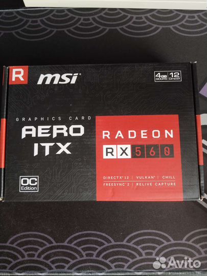 Видеокарта MSI Radeon RX 560 aero ITX 4gb