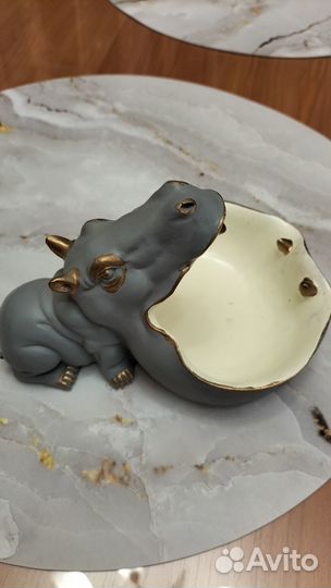 Бегемот(для украшений, пепельница, мыльница)