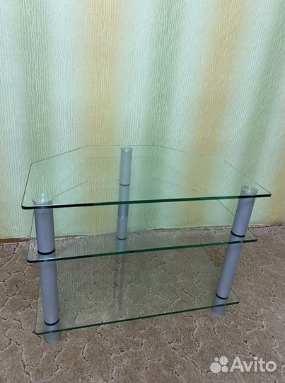 Стеклянная тумба стол под телевизор