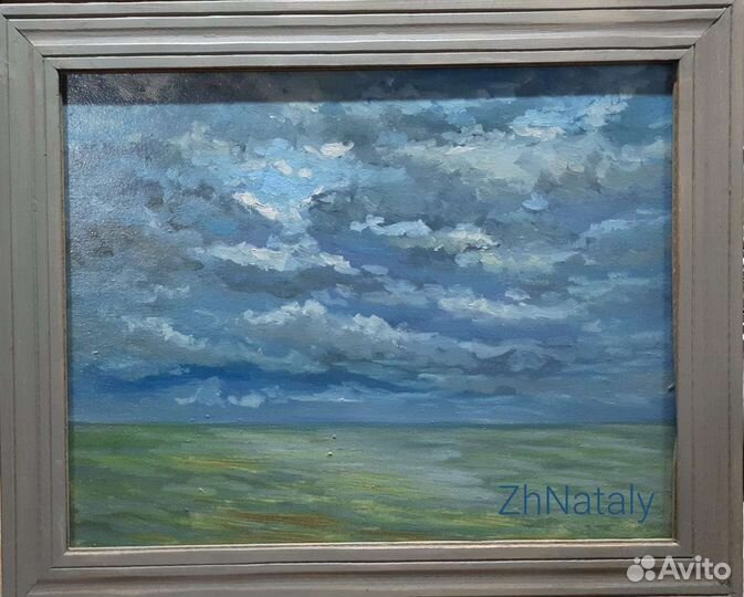 Картина маслом морской пейзаж облака ZhNataly