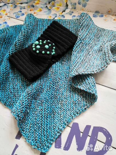 Комплект(платок и повязка на голову)