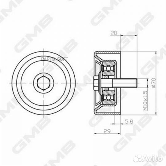 GMB GTC0240 Ролик приводного ремня