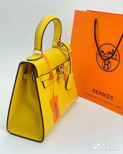 Сумка кросс - боди hermes С - 118 желтый