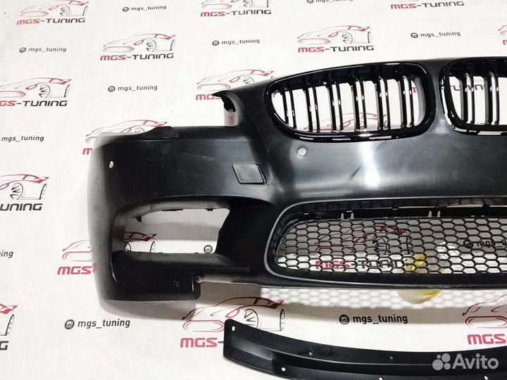 Бампер в стиле М5 на BMW F10 под окрас + Ноздри