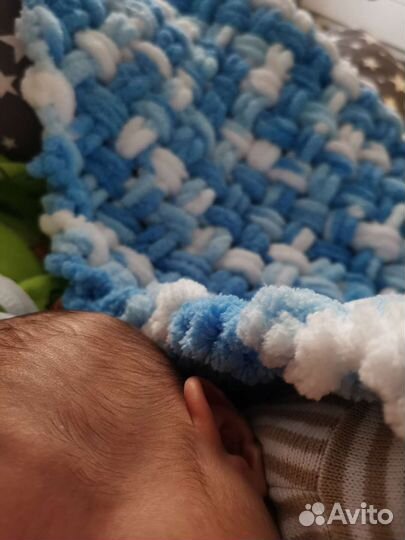 Плюшевый плед ручной работы