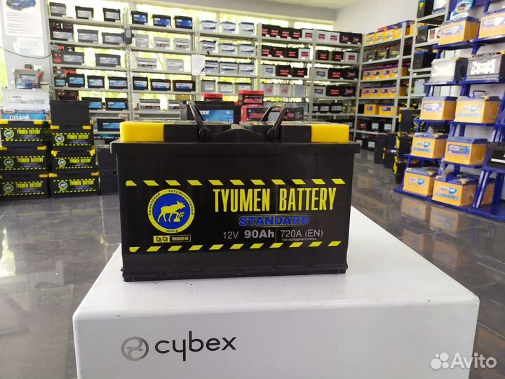 Аккумулятор 90Ач 720А Тюменский лось обртаной поля