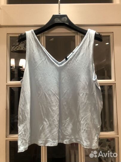 Топ голубой 46