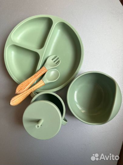 Силиконовая детская посуда