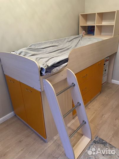 Детская Кровать, тумба, пинал