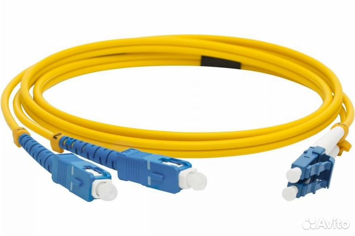 Оптический патч-корд дуплексный, 2 m, PVC (жёлтый)