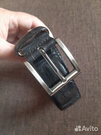 Брючный ремень из крокодилией кожи.италия